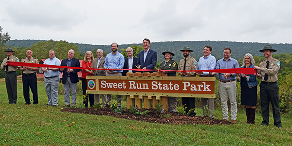 Governor Glenn Youngkin officially opened Sweet Run State Park.